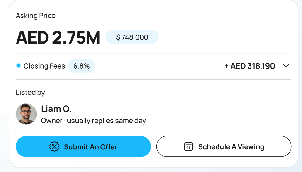 Make a structured offer, all online.