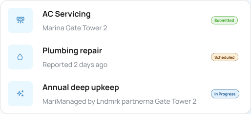 We take care of maintenance, repairs, and upkeep for you.